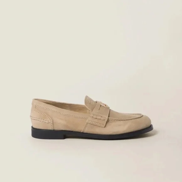NEVER WORN Miu Miu Faded Suede Loafers - Picture 2 of 7